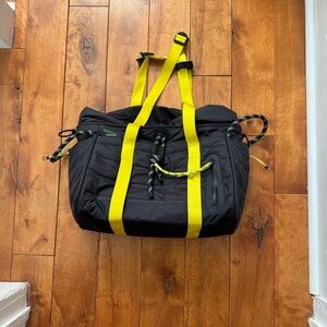 lululemon athletica Black and Yellow Duffel Bag
